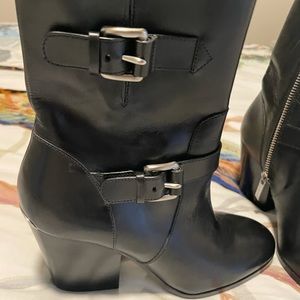 Michael Kors Size 7 Black leather boots NWOT